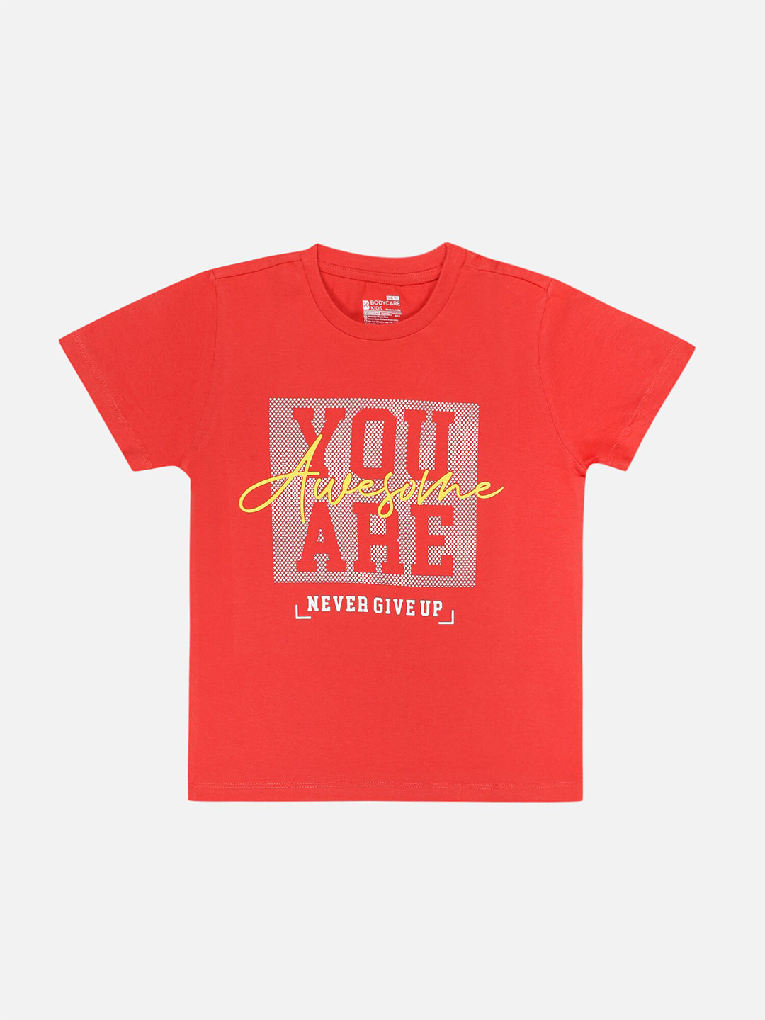 Bodycare Boys Typography Printed Round Neck Cotton T-shirt