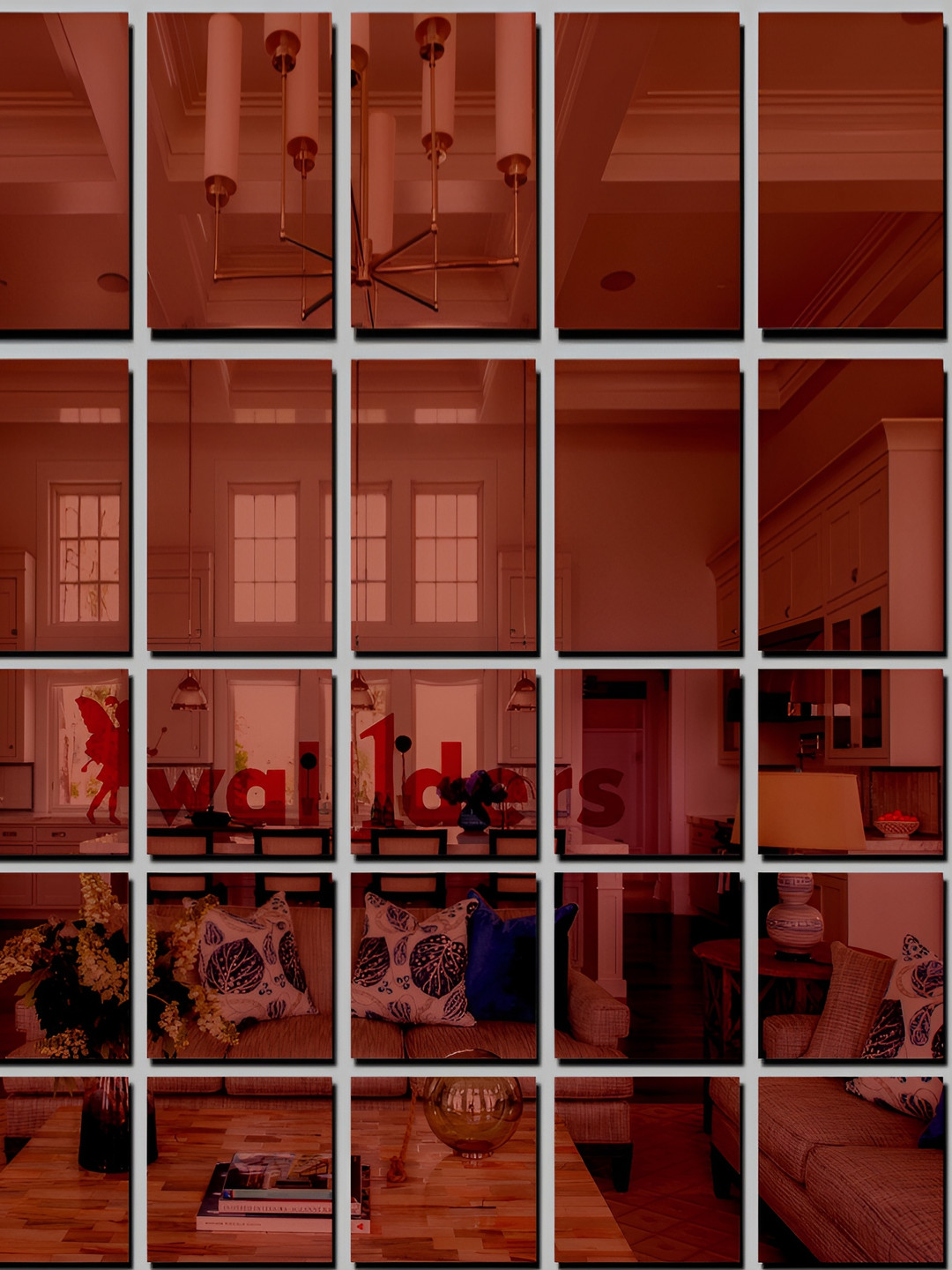 Wall1ders Brown 30 Pieces 3D Acrylic Mirror Wall Stickers