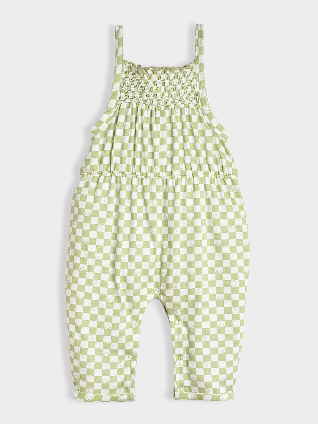 MiArcus Peanuts Checked Pattern Singlet Jumpsuit