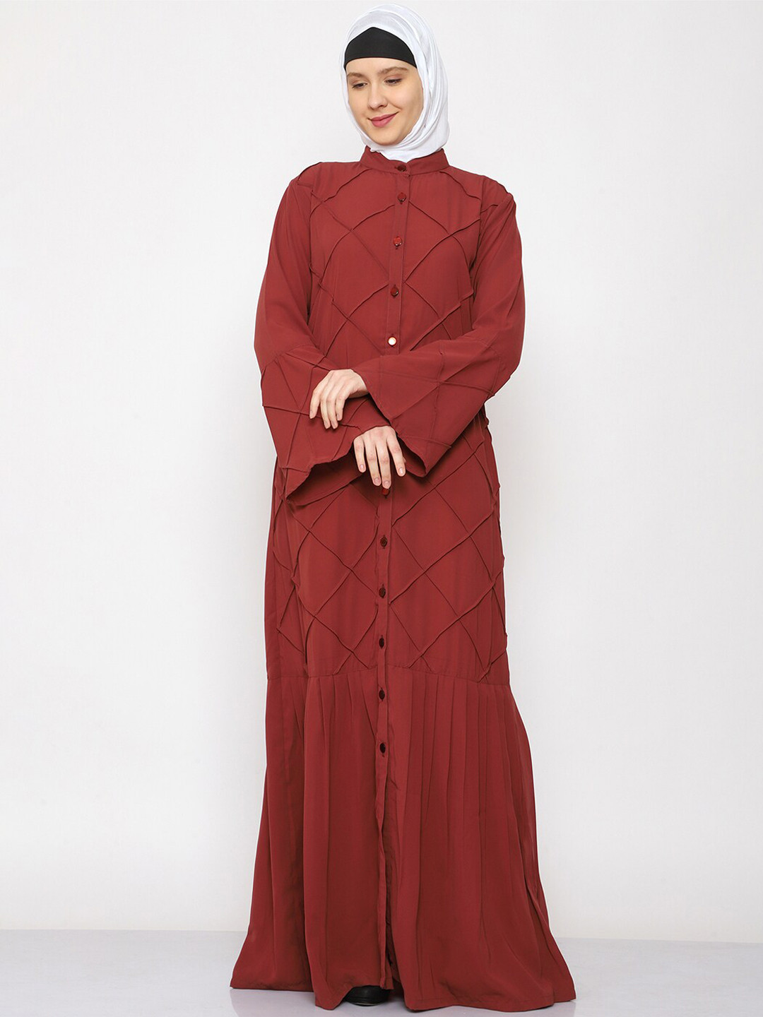 MOMIN LIBAS Round Neck Burqa With Scarf