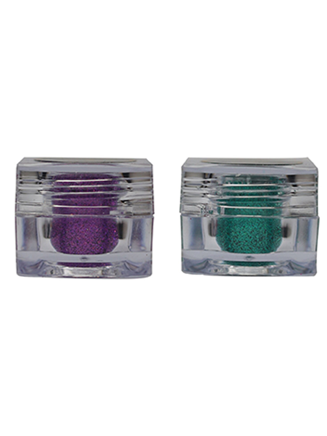 Veoni BELLE Holographic Set Of 2 HD Glitter Eyeshadow-5gEach-Violet Purple 10-Sea Green 12