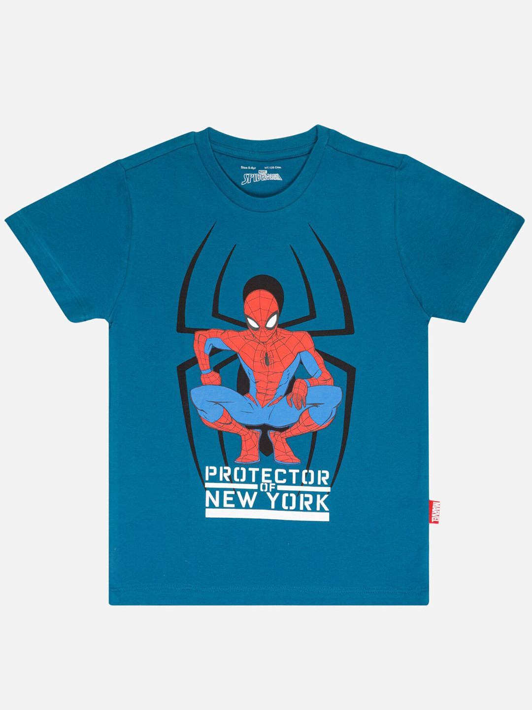 Bodycare Boys Round Neck Spiderman Printed Cotton T-shirt
