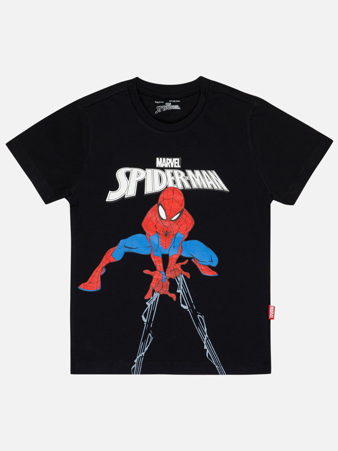 Bodycare Boys Graphic Spiderman Printed Round Neck Applique T-shirt