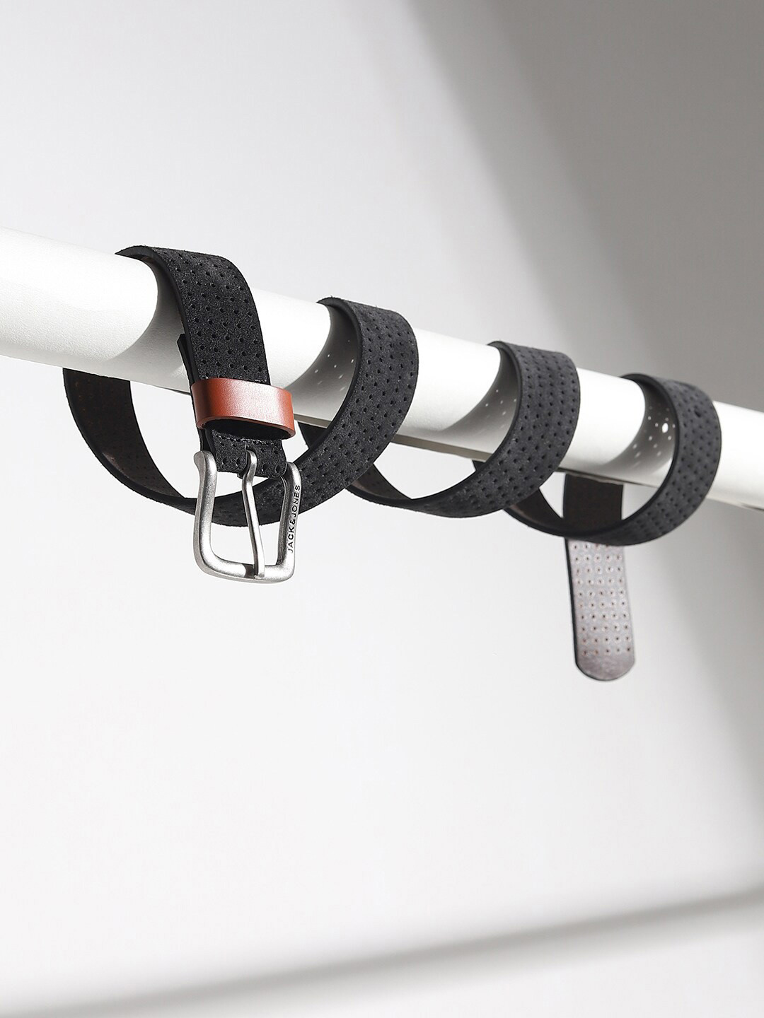 Jack & Jones Men Leather Wide Belt
