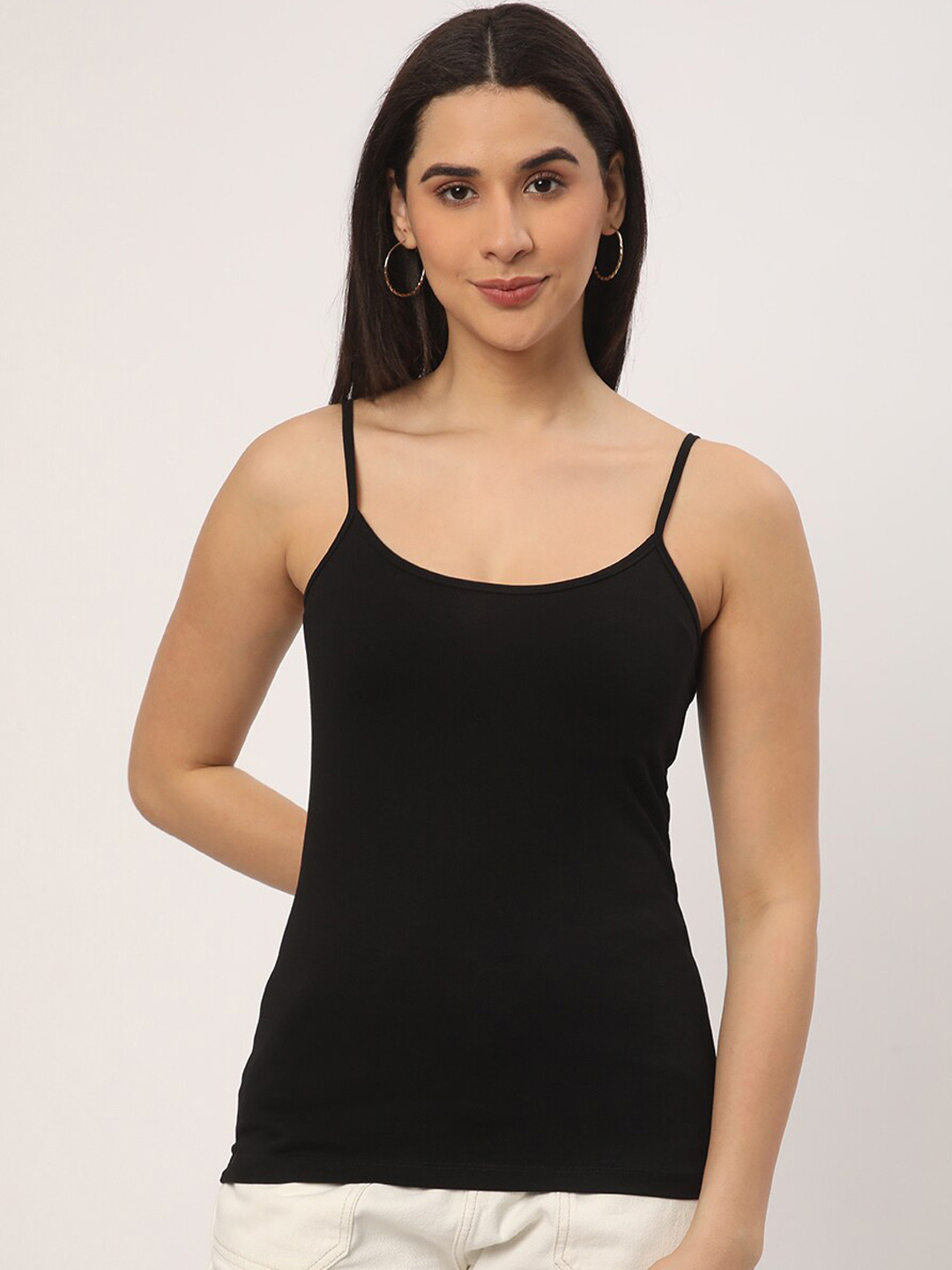 R&B Women Solid Shoulder Strap Camisole