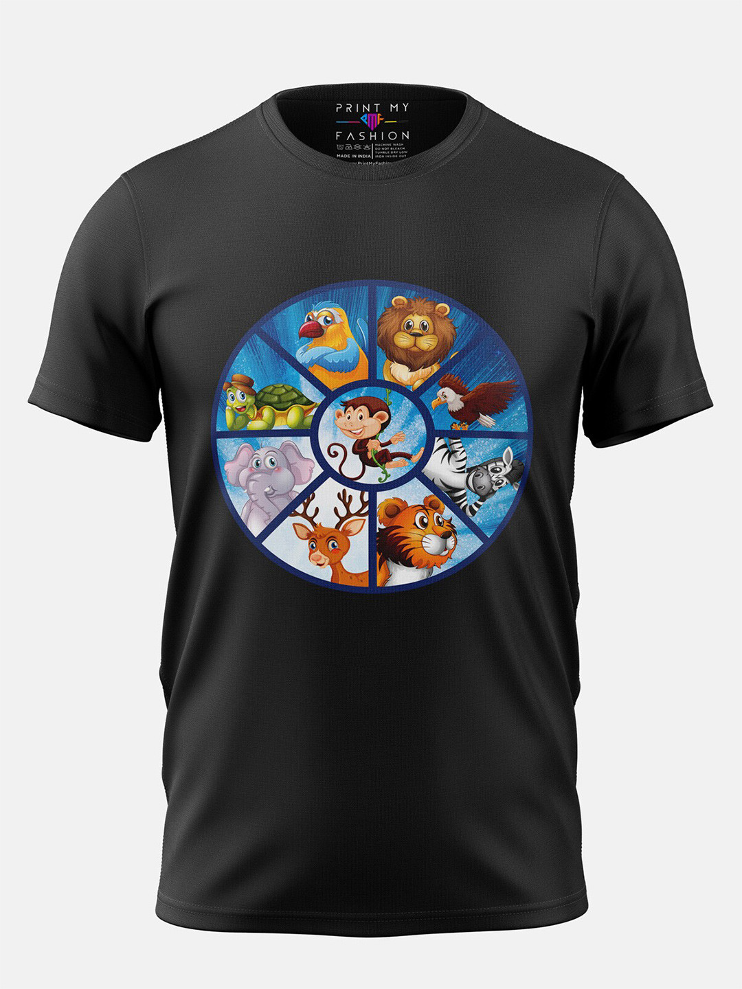 Print My Fashion Boys Animals Design Printed Cotton Casual T-shirt