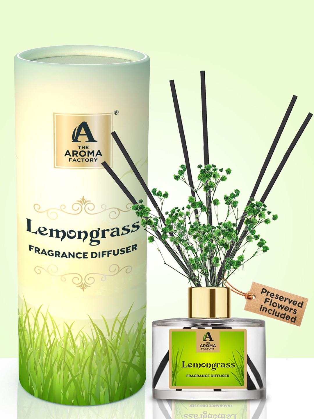 The Aroma Factory Transparent Lemongrass Reed Diffuser