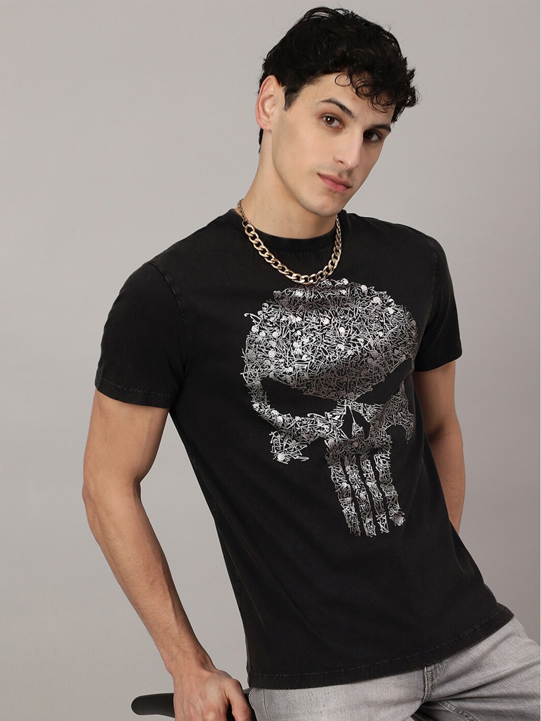 Punisher t shirt myntra outlet