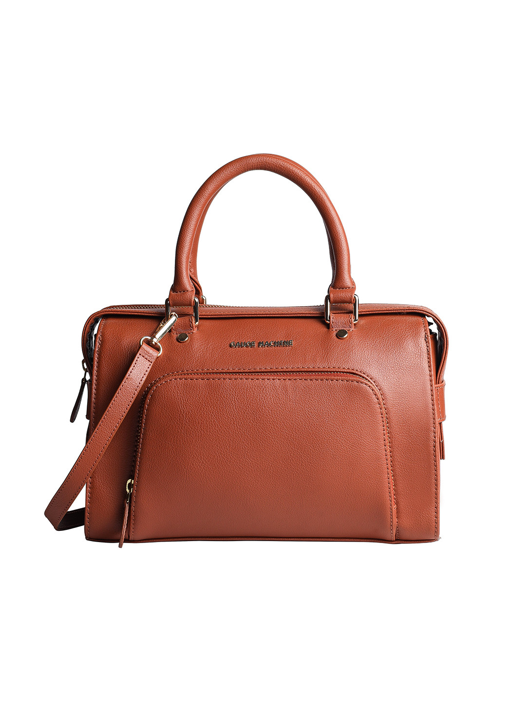 Gauge Machine Urban Elegance Tan Bowling Handbag