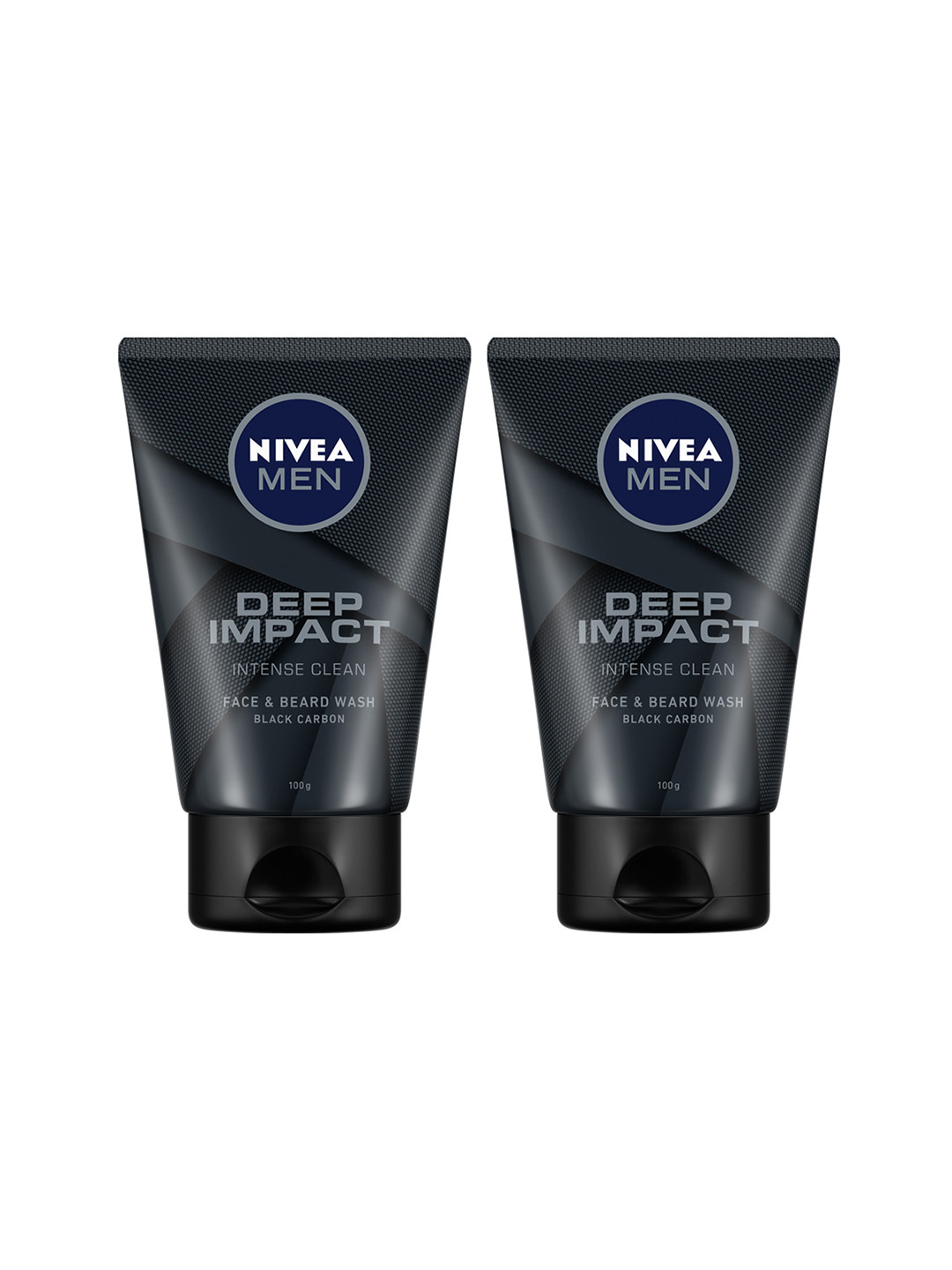 Nivea Men Pack Of 2 Deep Impact Face Wash - 100gm Each