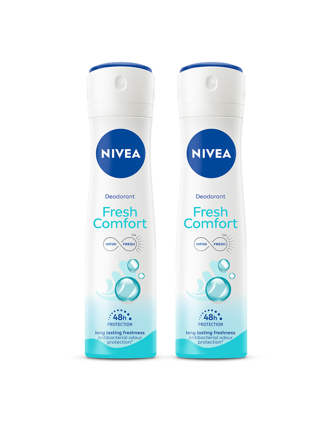 Nivea Women Set Of 2 Fresh Comfort 48Hr Protection Deodorant Spray - 92g Each