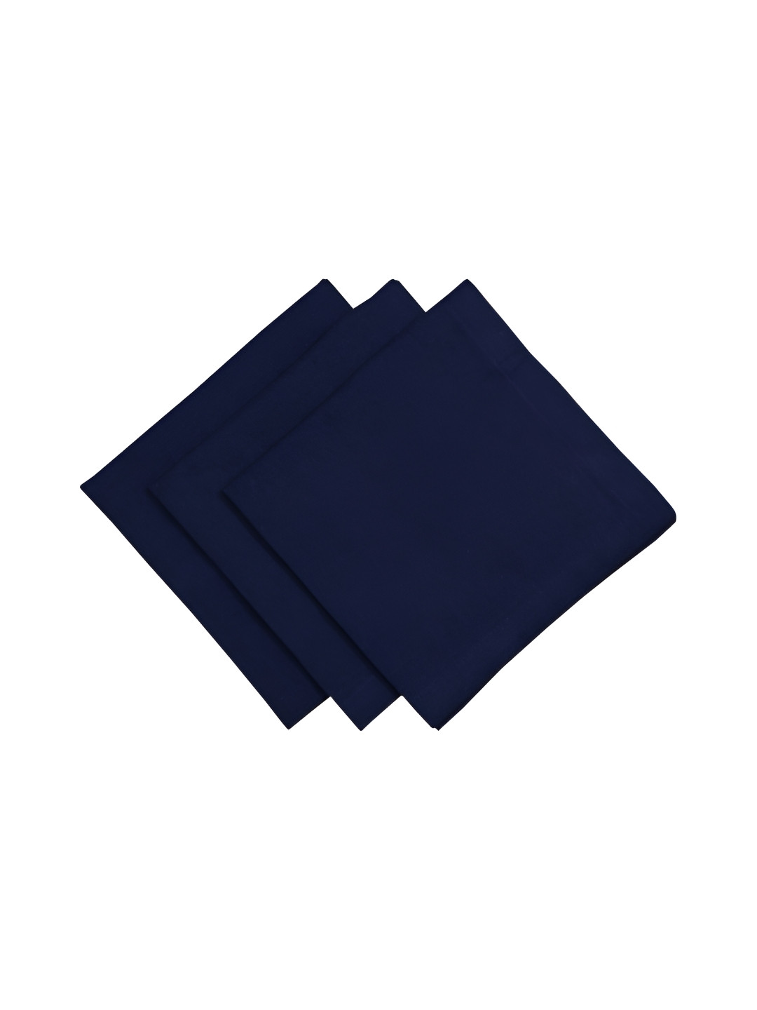 FOVEROS 3 Pcs Navy Blue Cotton Table Napkins