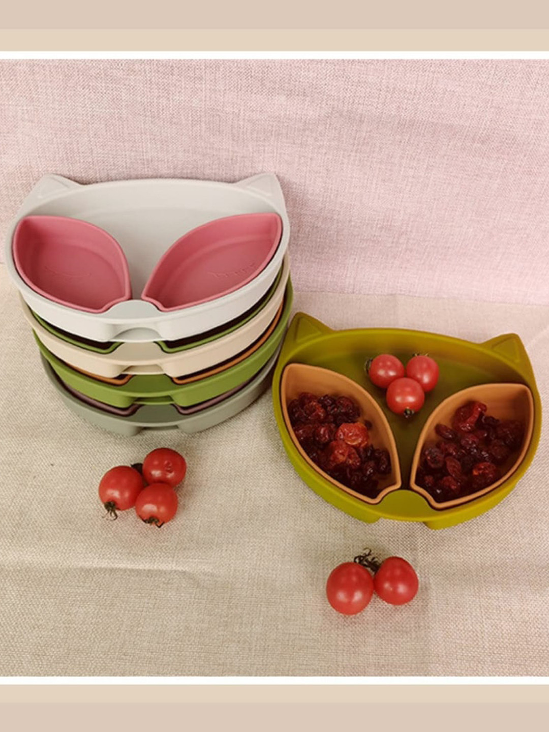 GUCHIGU Infants BPA Free Suction Base Silicone Feeding Plate