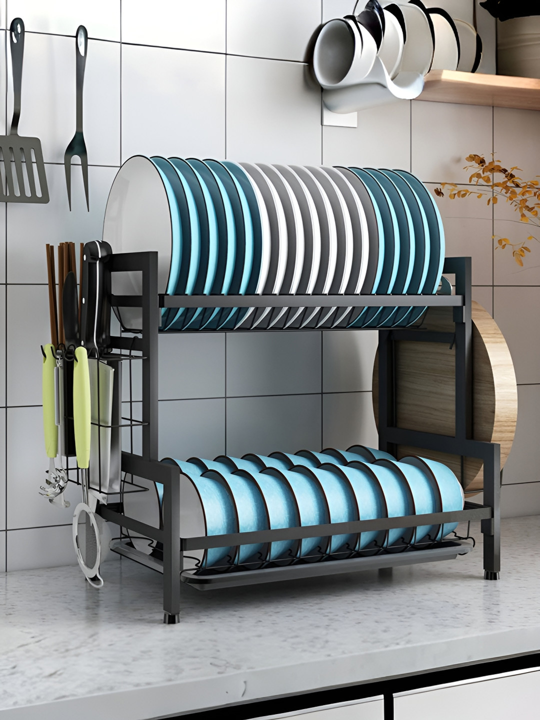 The Better Home Black Metal Dish Rack