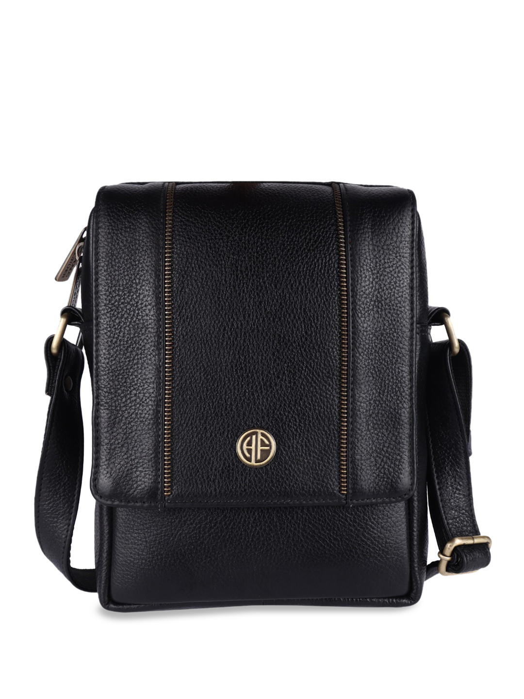 HAMMONDS FLYCATCHER Textured Leather Structured Sling Bag with Quilted
