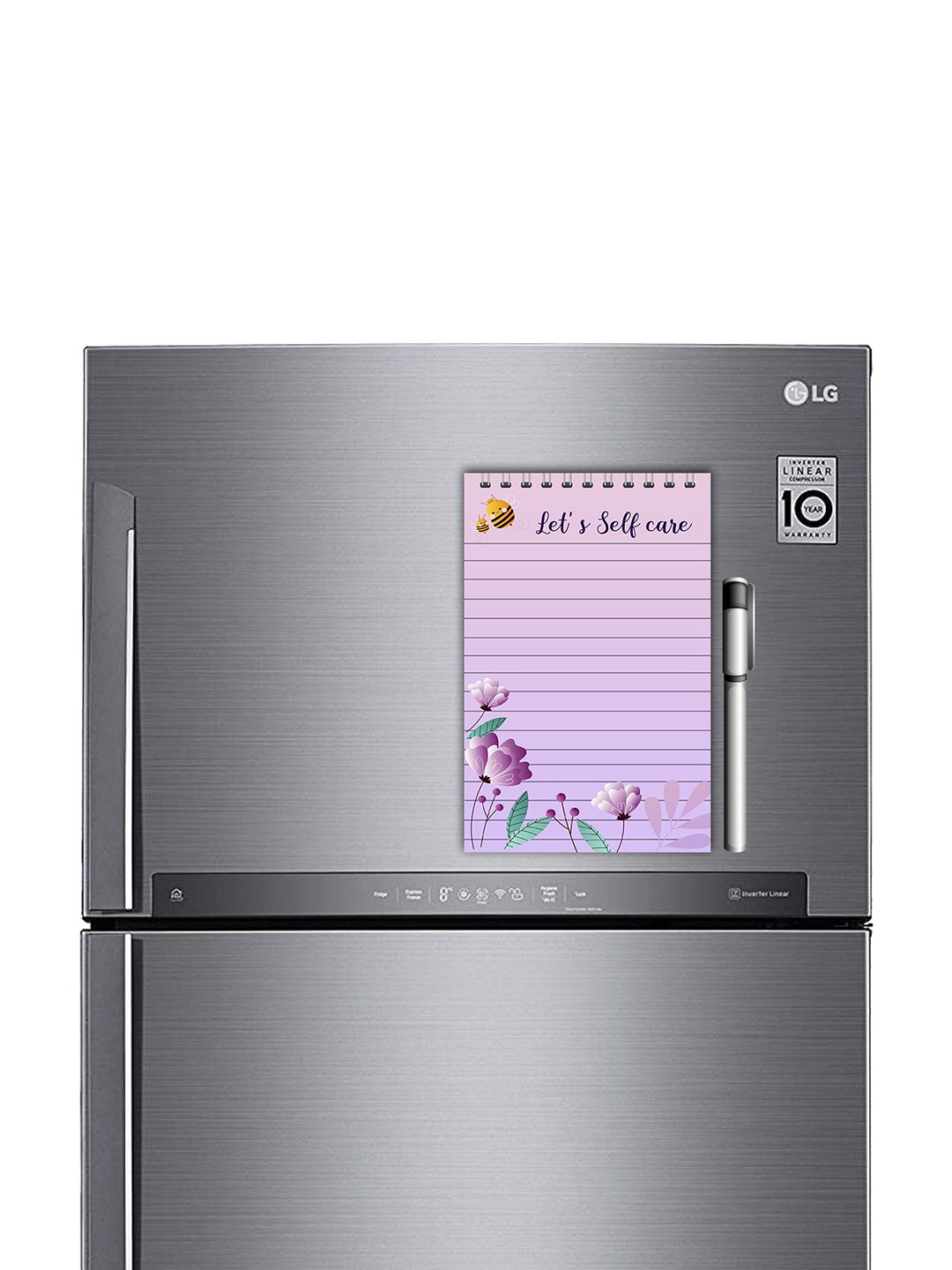 ARTBUG Lavender To do List Printed Decorative Magnet With Marker