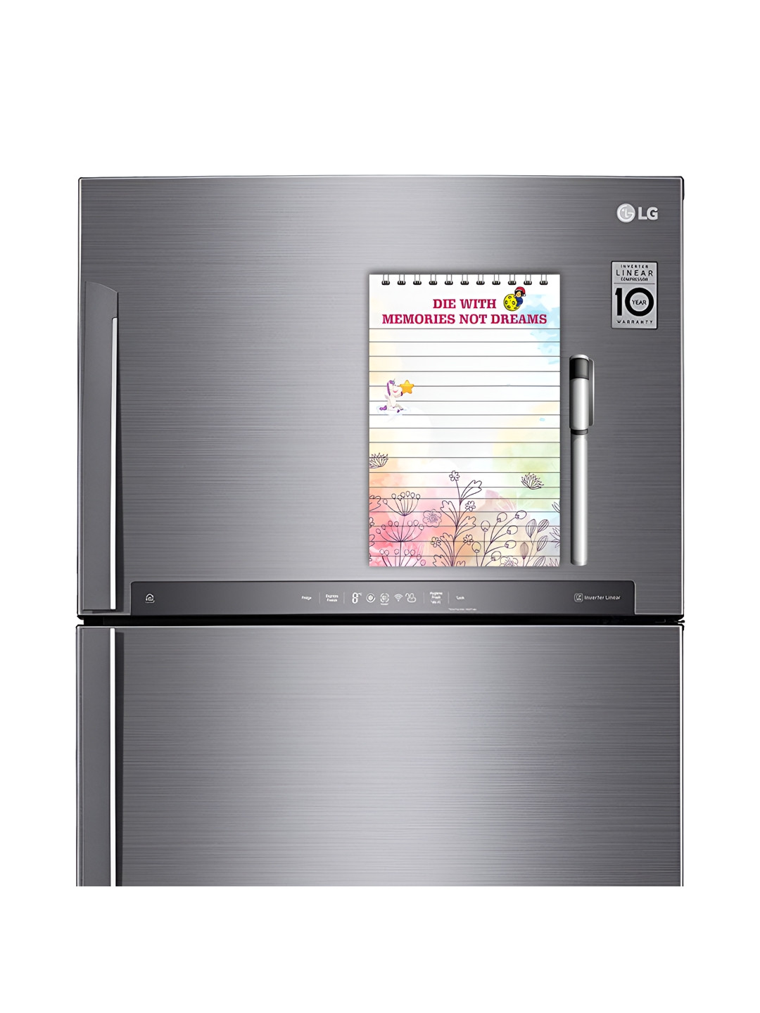 ARTBUG White & Pink To do List Printed Decorative Fridge Magnet Notepad With Marker