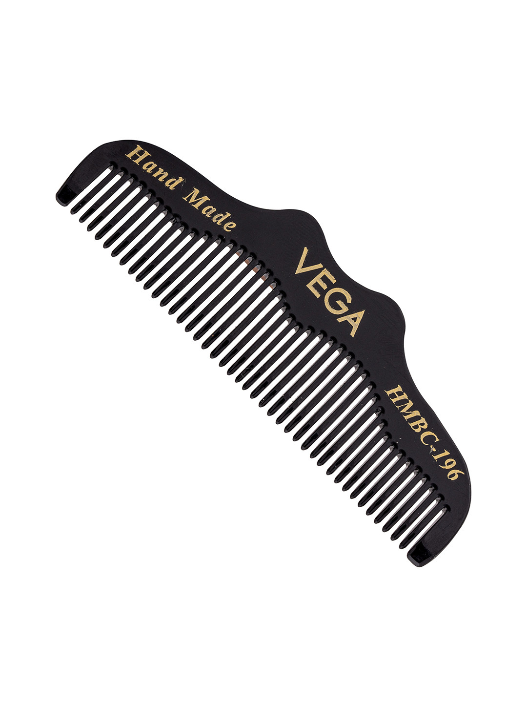 VEGA Men Pocket-Size HMBC-196 Beard & Moustache Comb For Grooming & Styling - Black