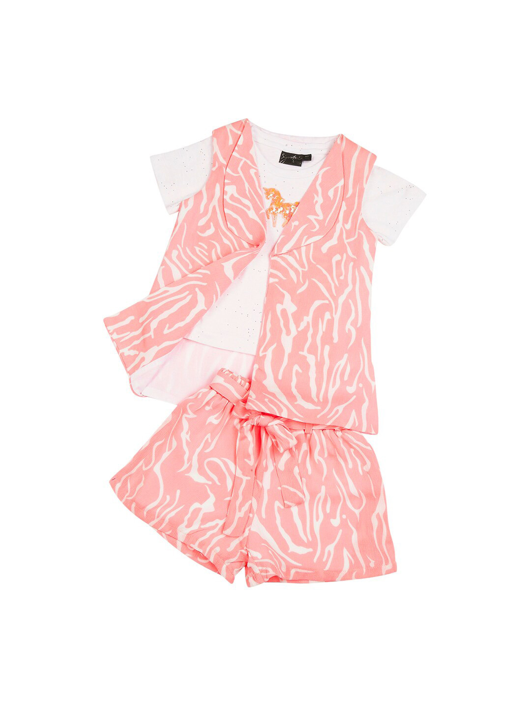 Actuel Girls Printed Tunic with Shorts