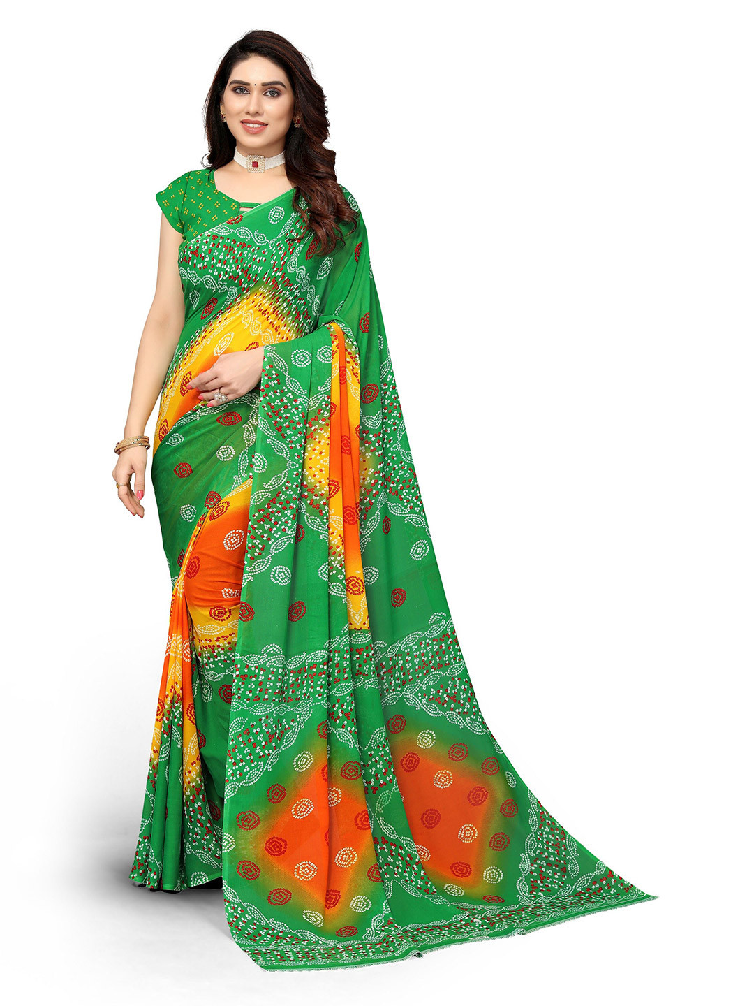 KALINI Bandhani  Narayan Peth Saree