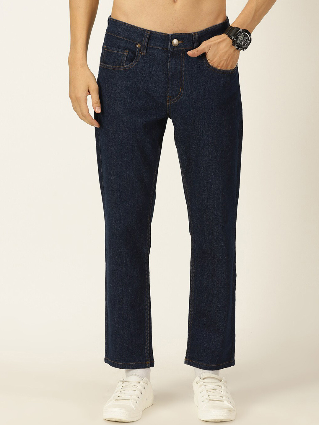 Mast & Harbour Men Smart Mid Rise Stretchable Jeans