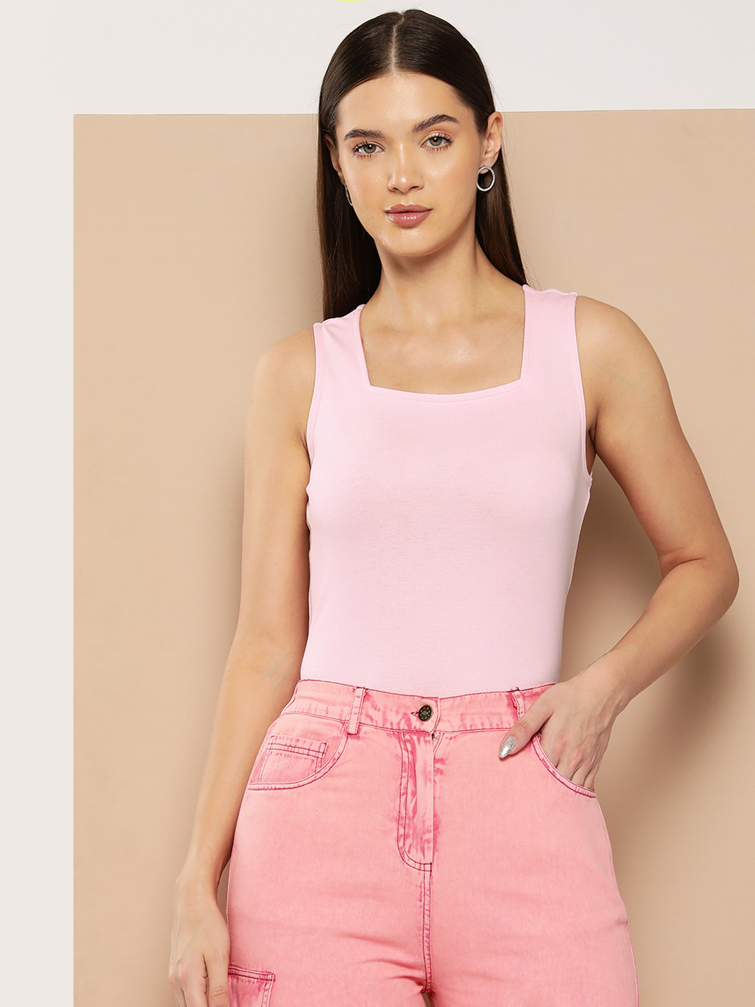 Chemistry Square Neck Tank Top