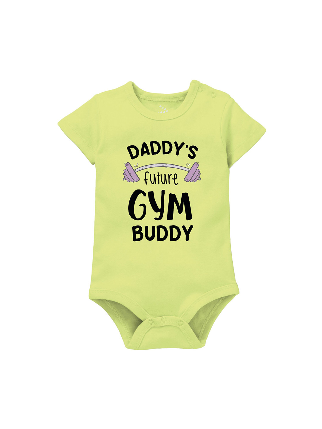 Zeezeezoo Infants Dad's Future Gym Buddy Printed Pure Cotton Bodysuit