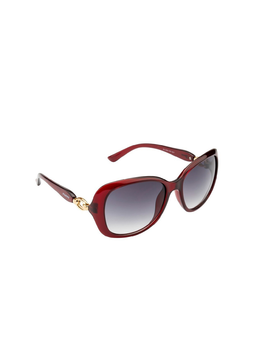 POPPY Women Butterfly Sunglasses with UV Protected Lens PO-5025-C04-Burgundy