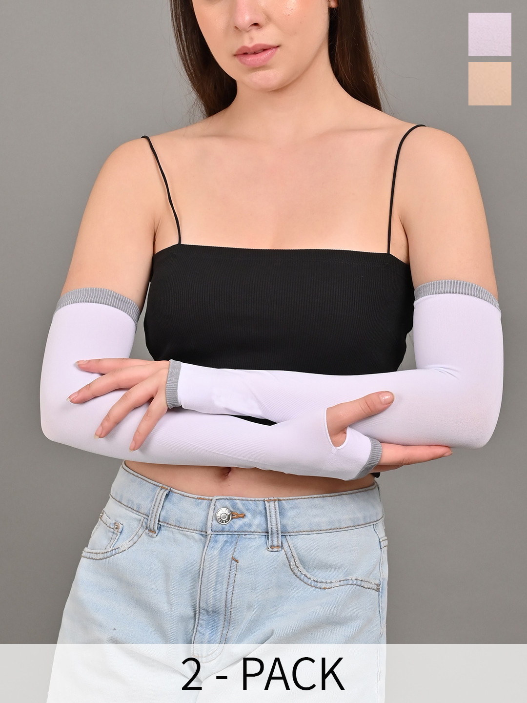 BAESD Women Pack Of 2 Arm Sleeves Gloves