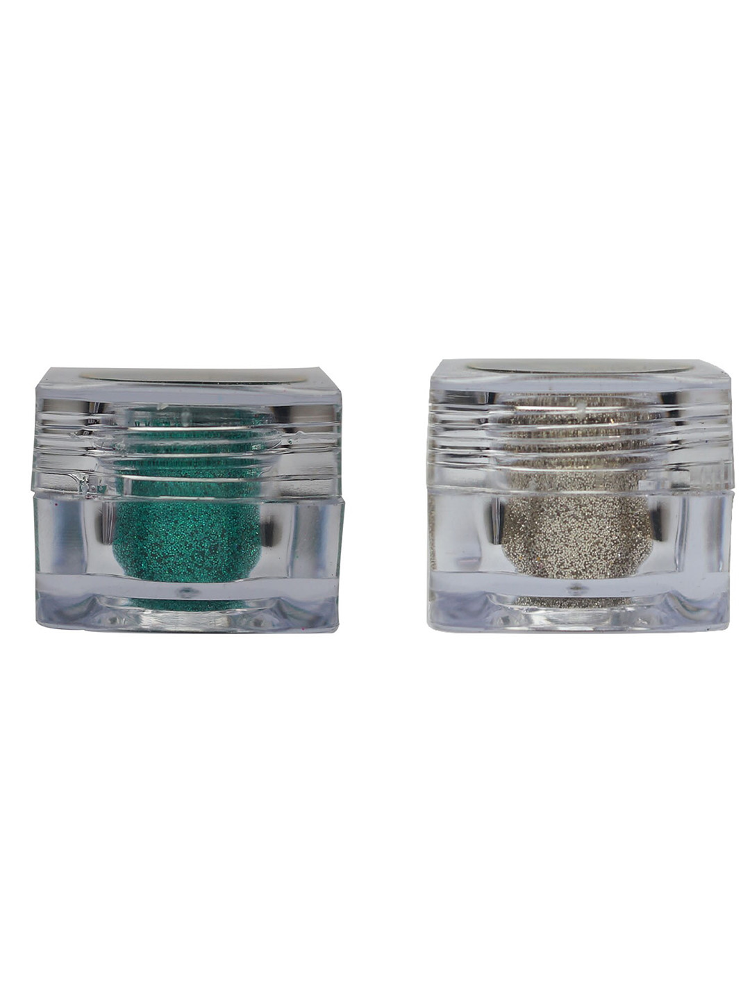Veoni BELLE Holographic HD 2-Pcs Glitter Eyeshadow - 5g Each - Sea Green & Champagne Gold