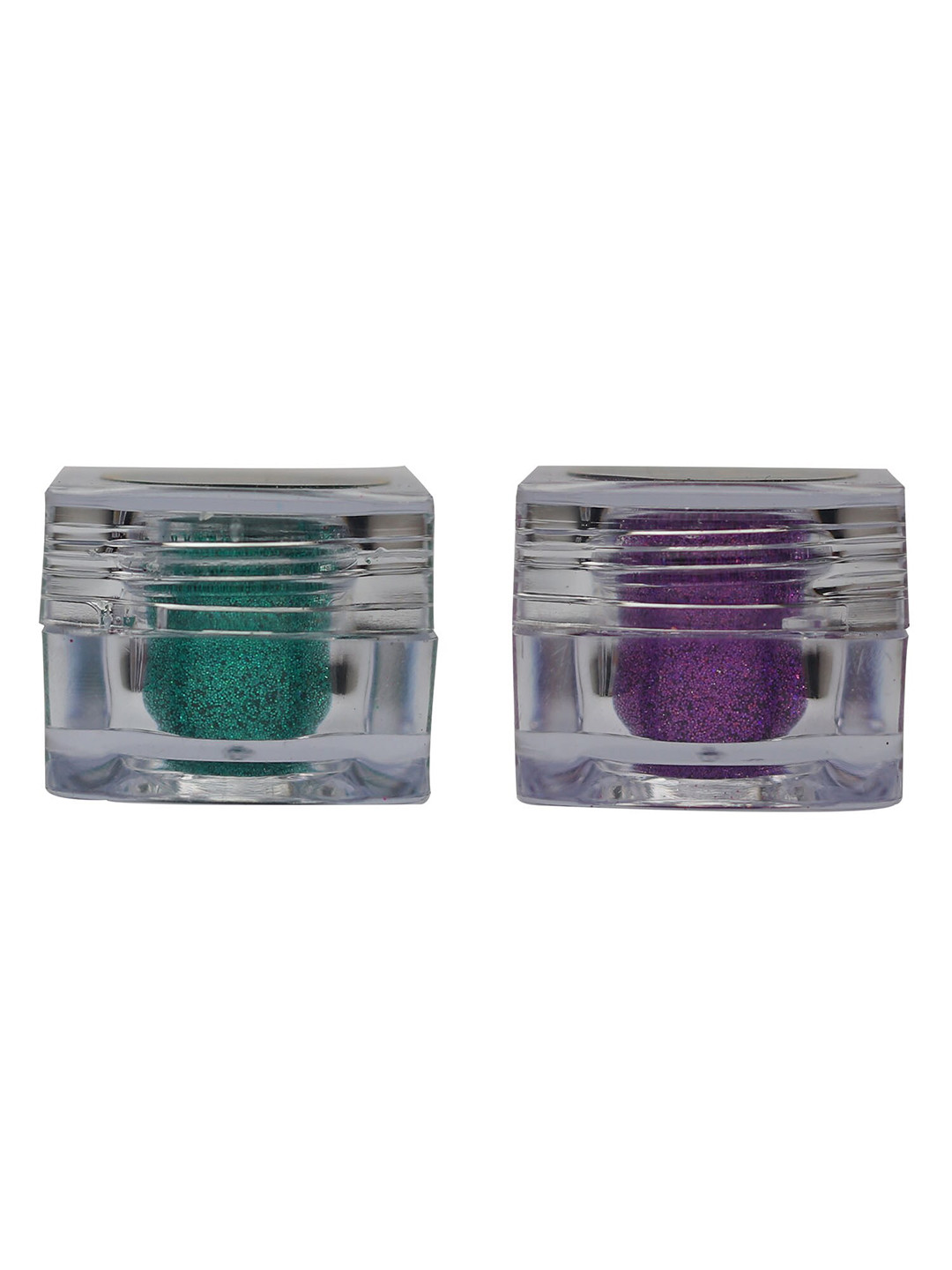 Veoni BELLE Holographic HD 2-Pcs Glitter Eyeshadow - 5g Each - Sea Green & Violet Purple
