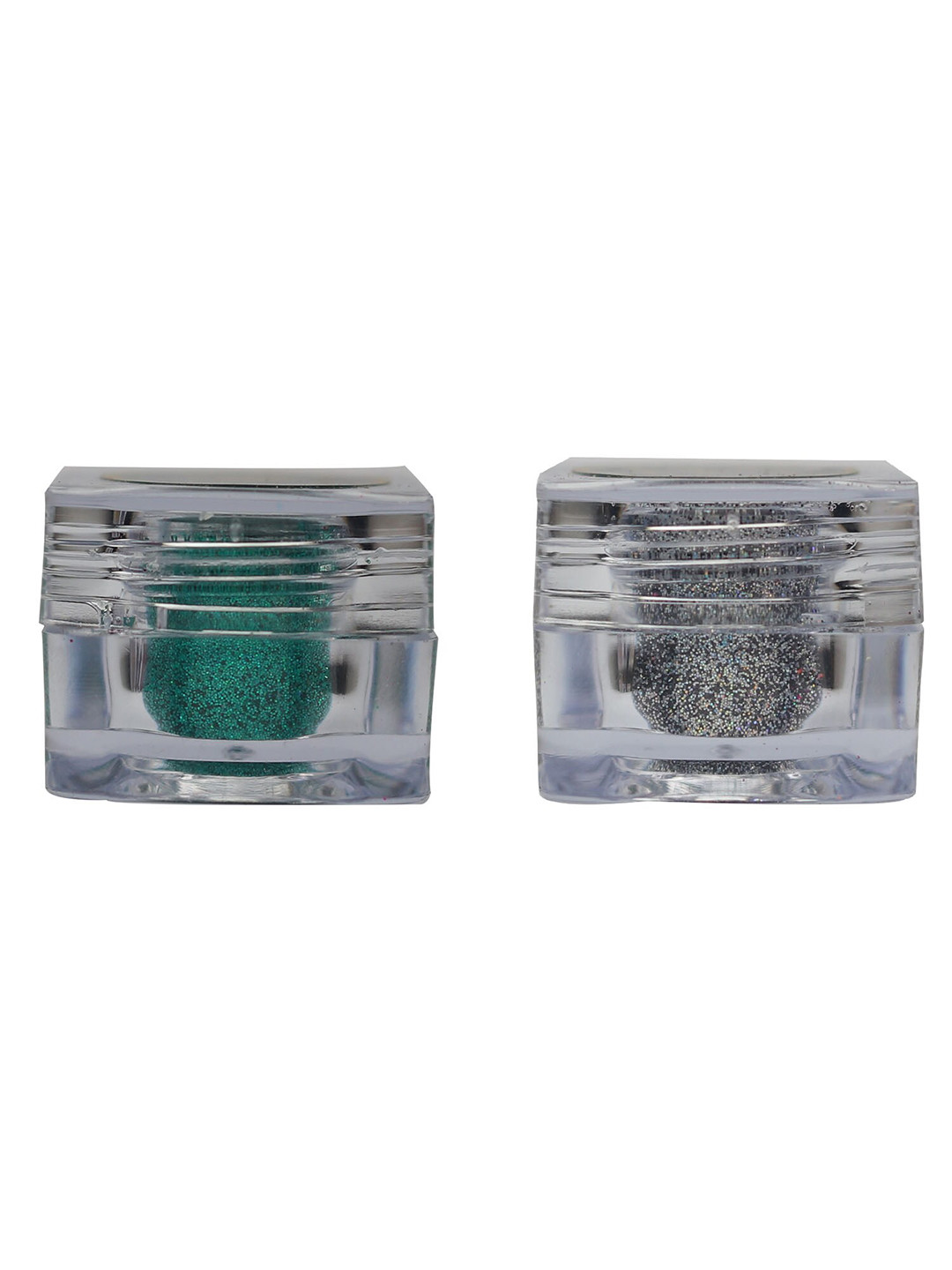 Veoni BELLE Holographic Set Of 2 HD Glitter Eyeshadow-5g Each-Sea Green 12-Dark Starlit 18