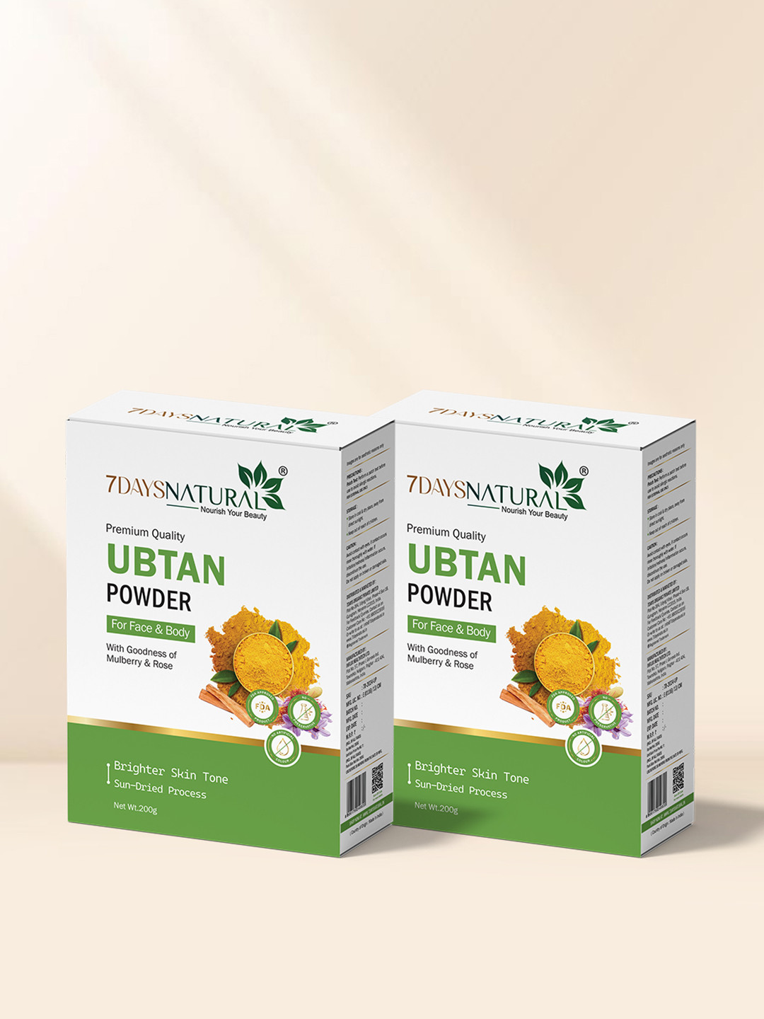 7DAYSNATURAL Feel Of Nature Set Of 2 Ubtan Powder For Your Skin - 200g Each