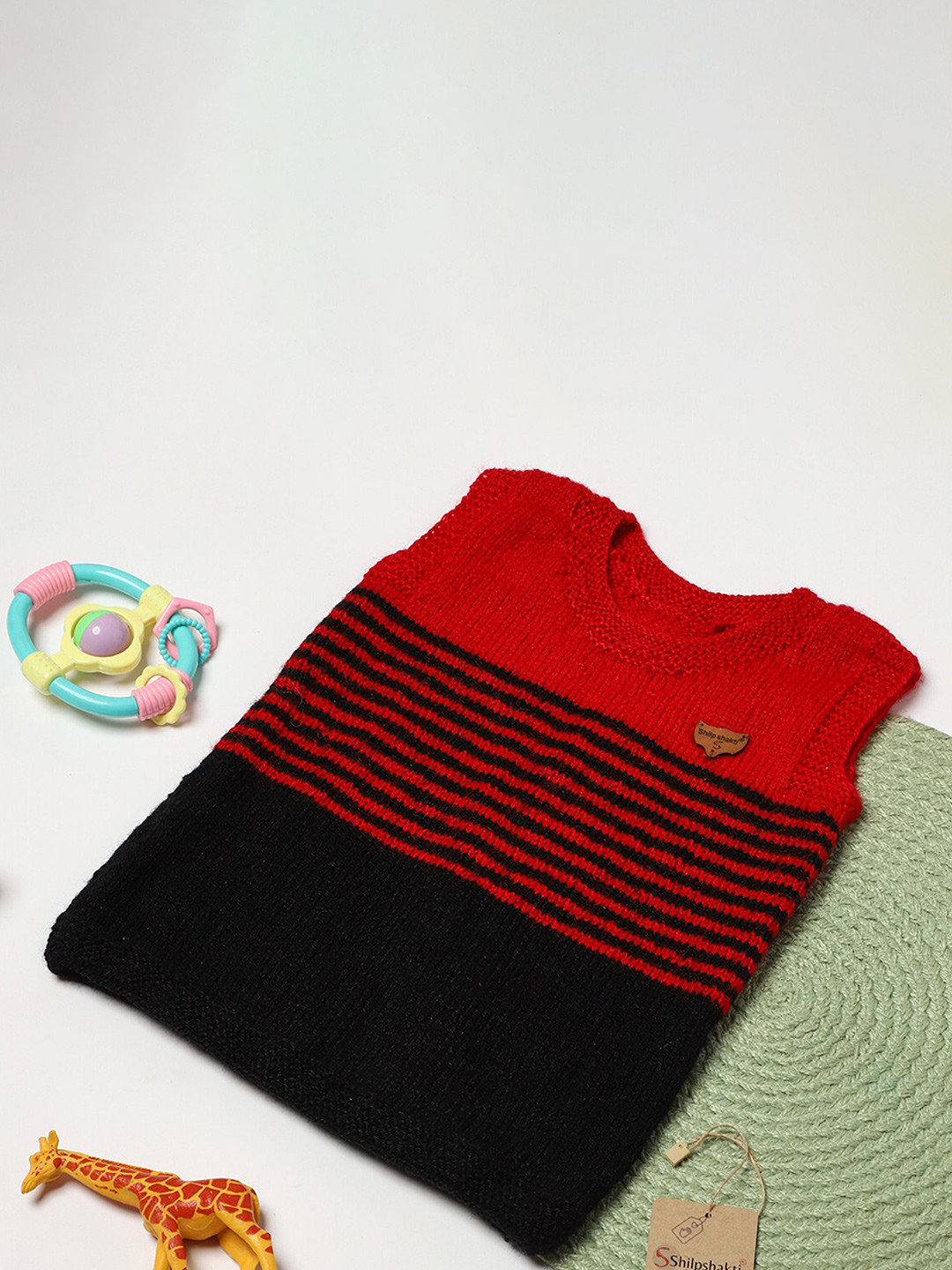 ShilpShakti Unisex Kids Striped Sweater Vest