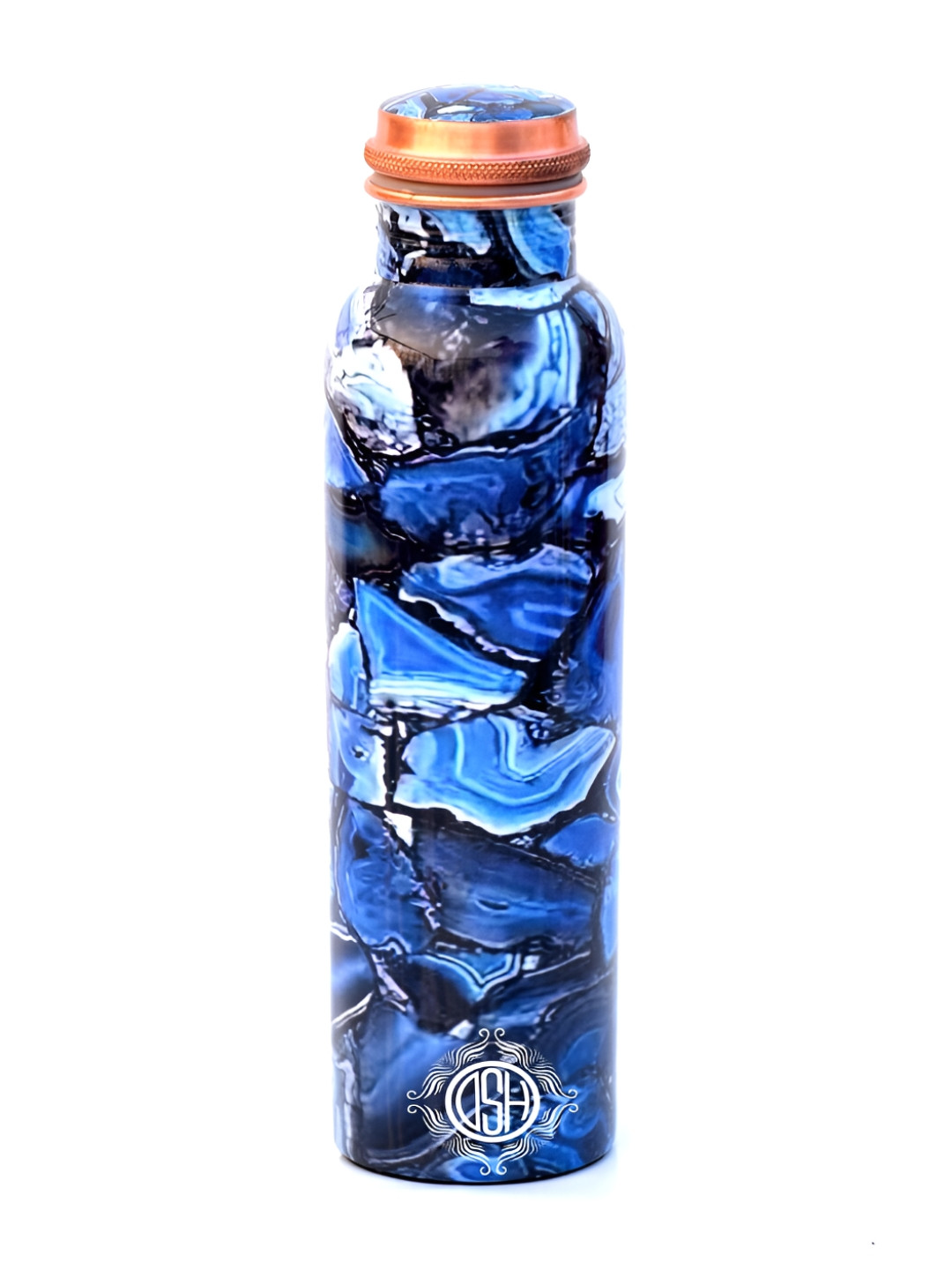 DSH Crafting Your Curiosity SM-16 Blue Abstract Copper Airtight Water Bottle - 900ml