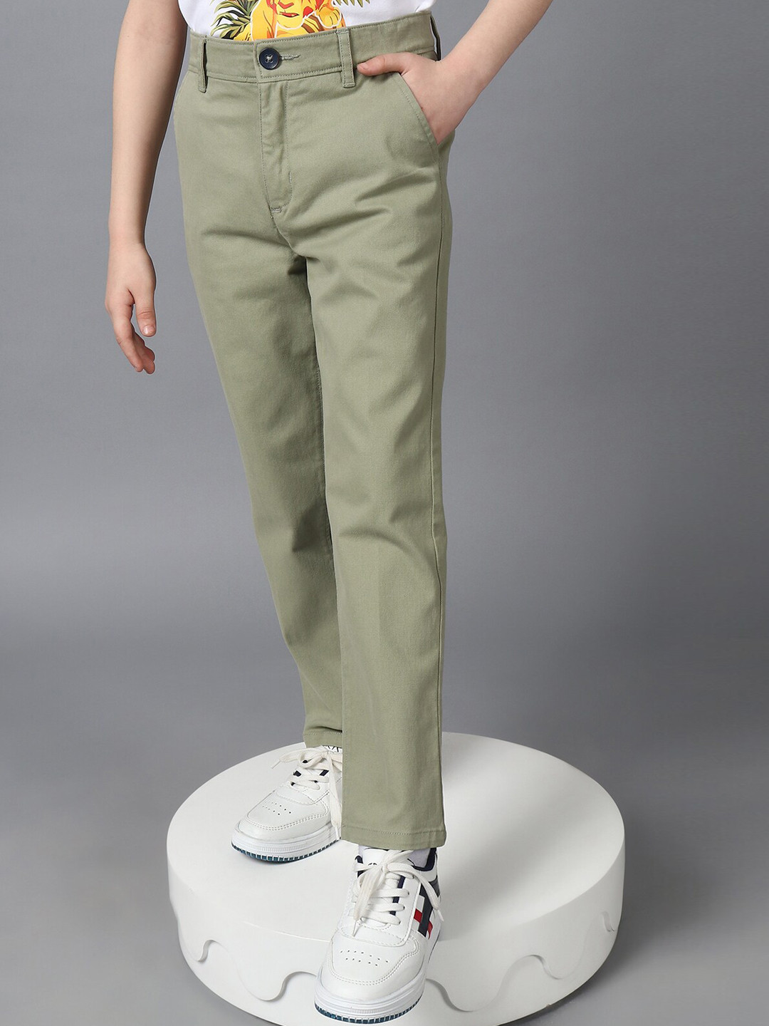 One Friday Kids Boys Pure Cotton Chinos With Pockets