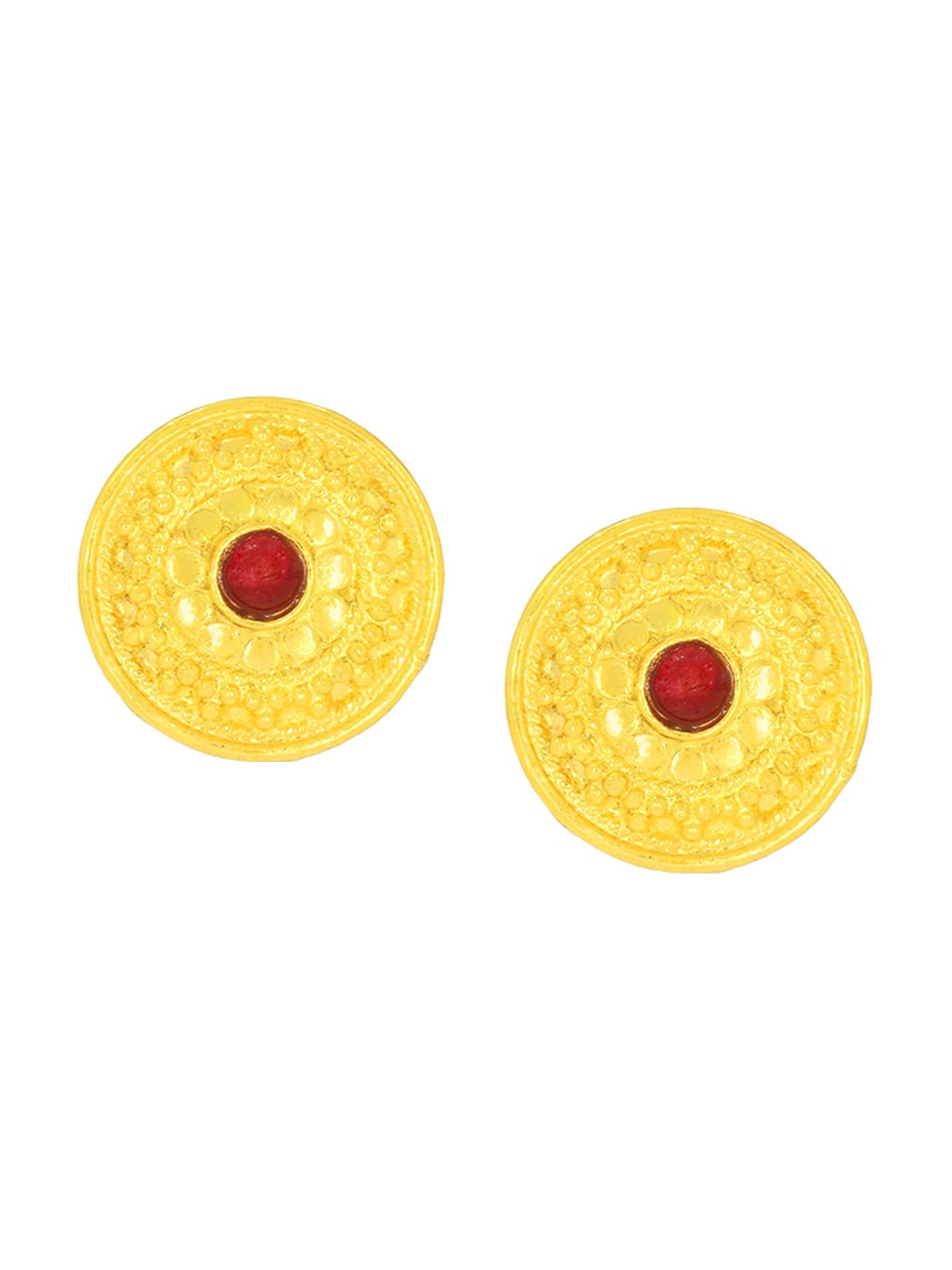 BHIMA 22K Hallmark 916 Purity Yellow Gold Round Stones Stud