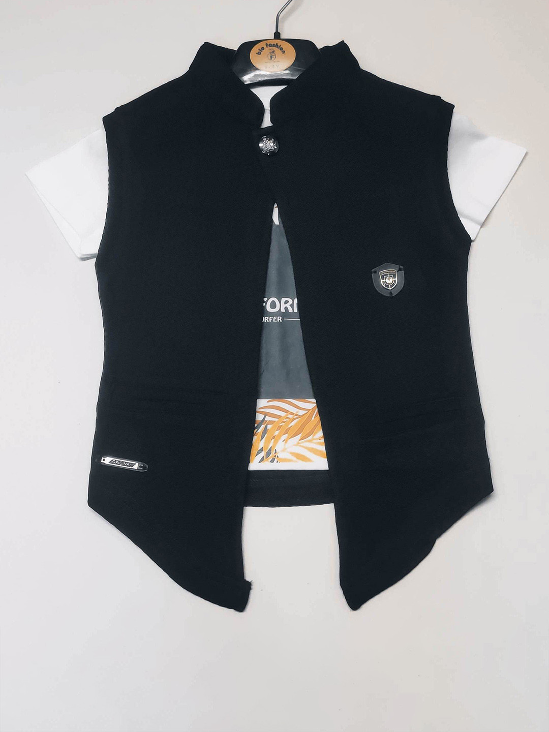 BAESD Boys Single-Breasted Cotton Blazer With T-Shirt
