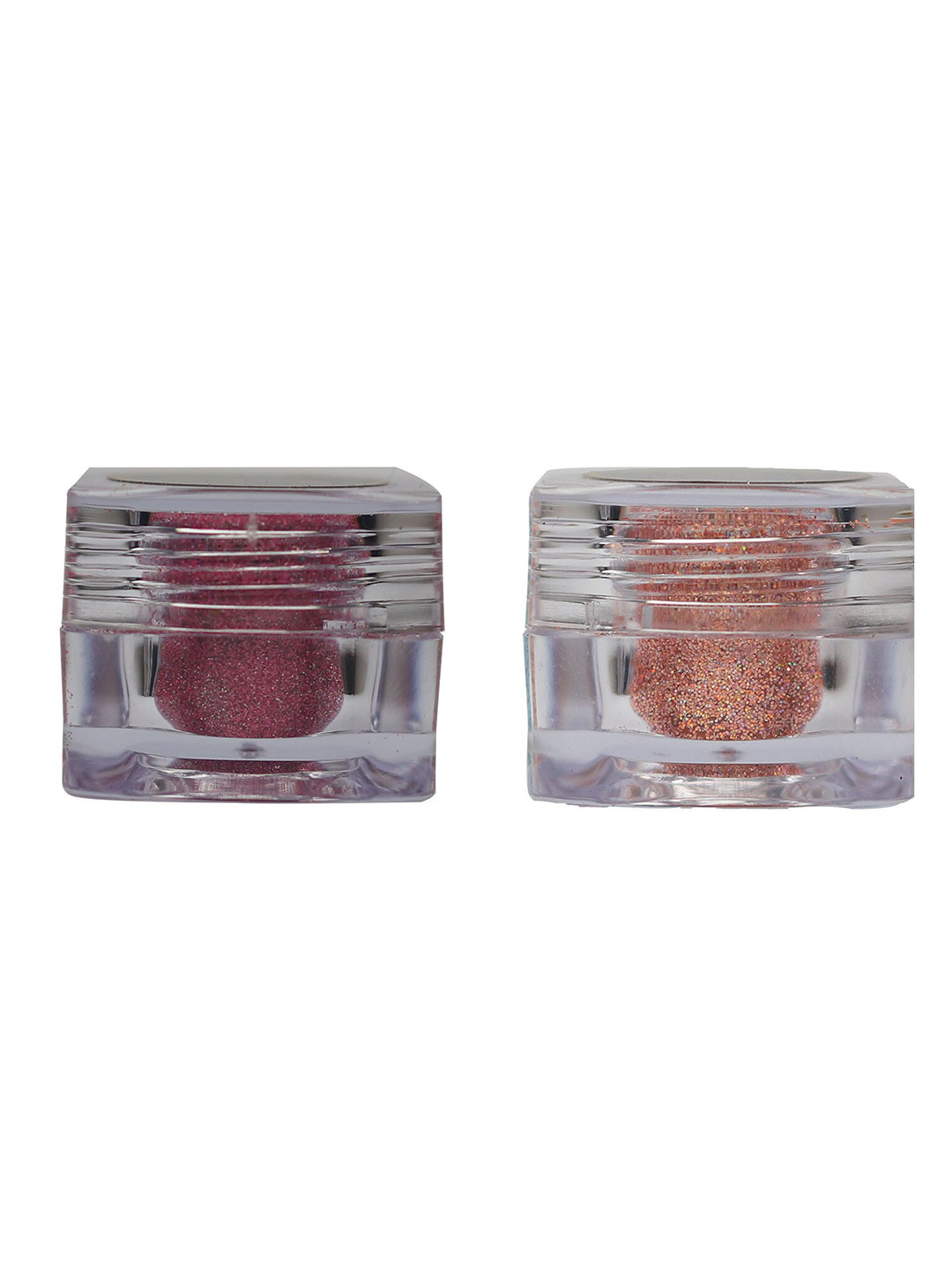 Veoni BELLE Holographic Set Of 2 HD Glitter Eyeshadow-5g Each-Frozen Pink 19-Peach 11