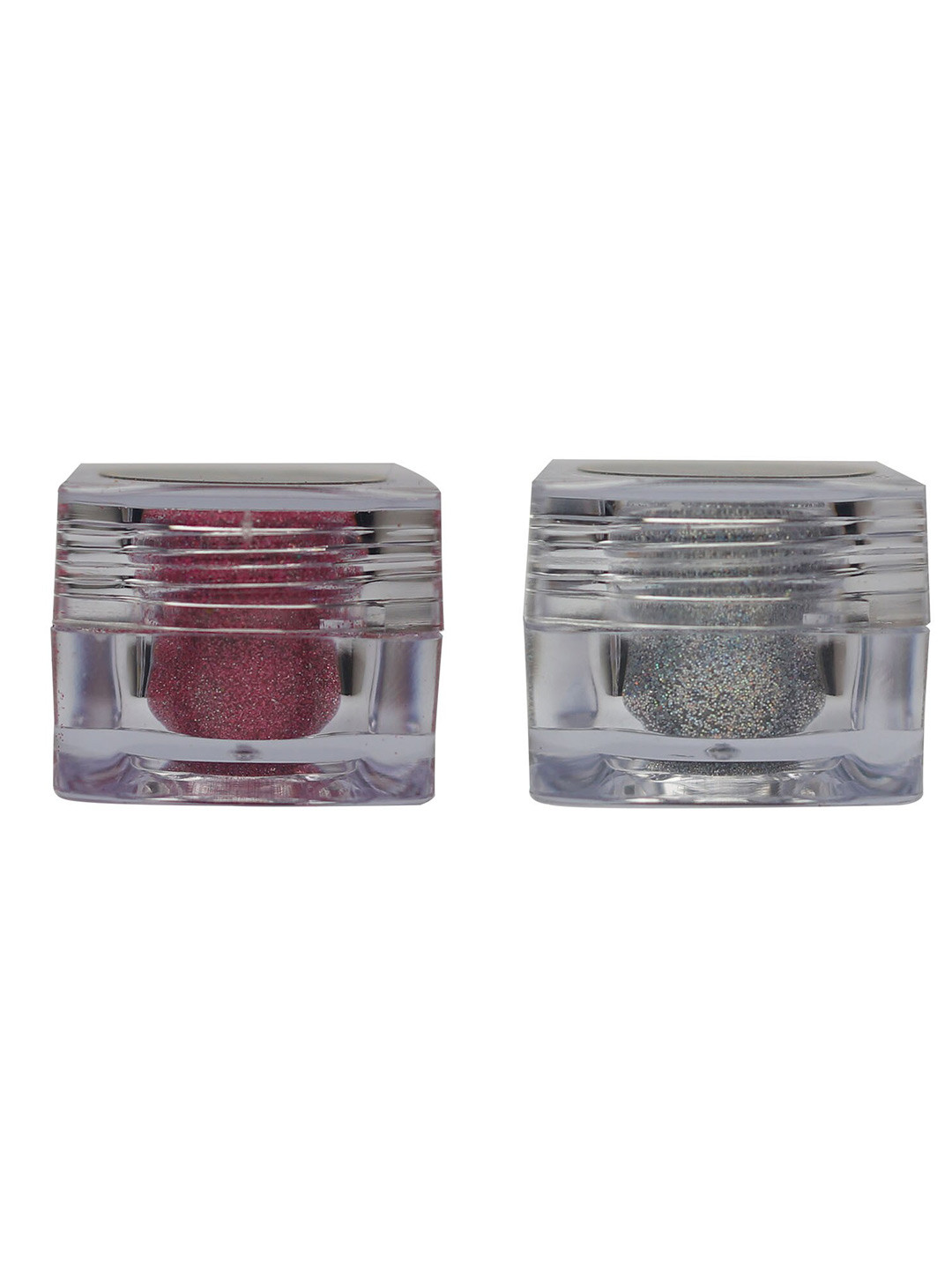 Veoni BELLE Holographic Set Of 2 HD Glitter Eyeshadow-5g Each-Frozen Pink-Diamond Starlit