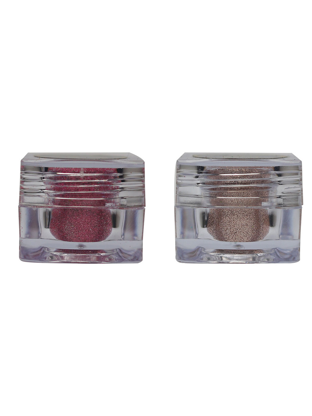 Veoni BELLE Holographic Set Of 2 HD Glitter Eyeshadow-5g Each-Frozen Pink 19-Rose Gold 17