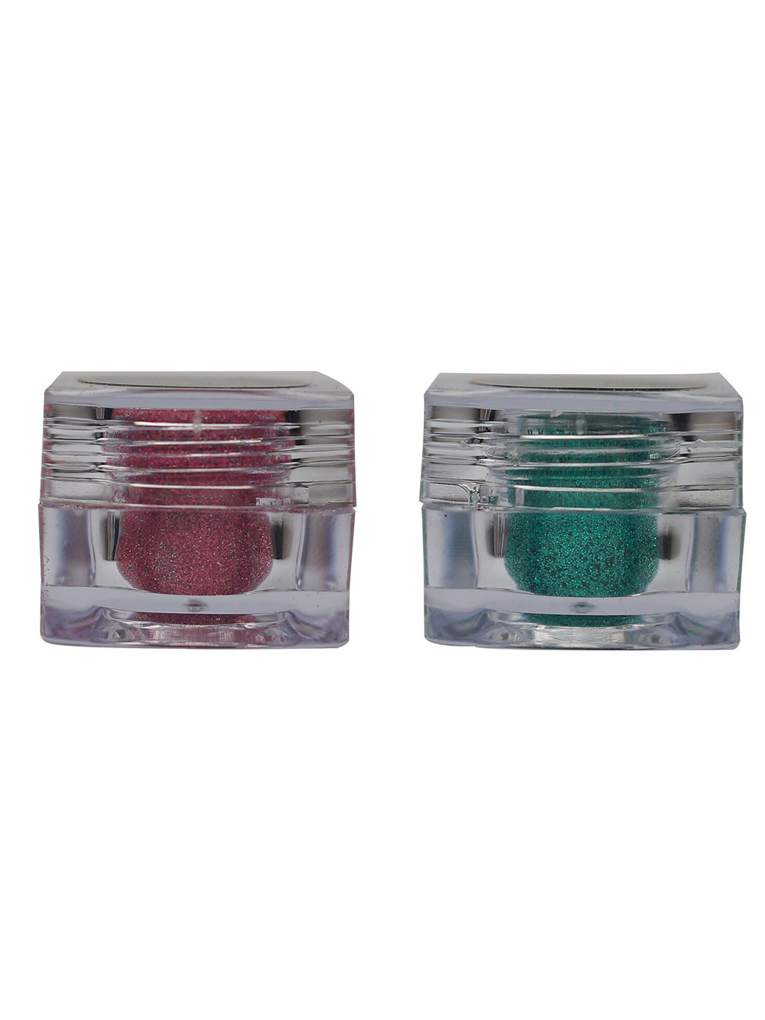 Veoni BELLE Holographic Set Of 2 HD Glitter Eyeshadow-5g Each-Frozen Pink 19-Sea Green 12