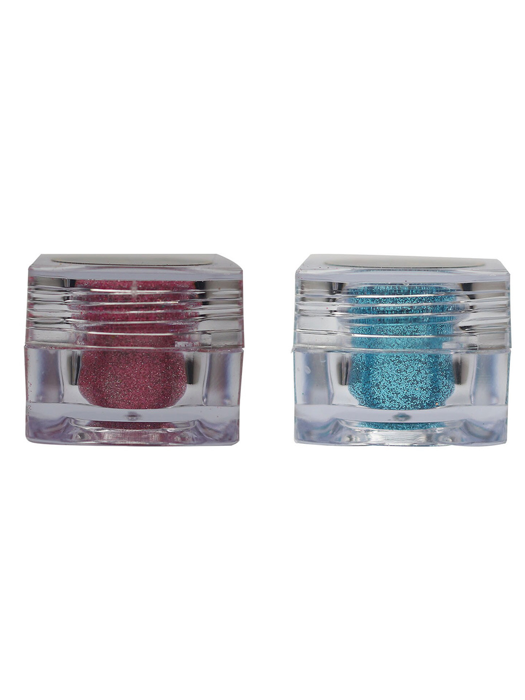 Veoni BELLE Holographic Set Of 2 HD Glitter Eyeshadow-5g Each-Frozen Pink-Turquoise Blue