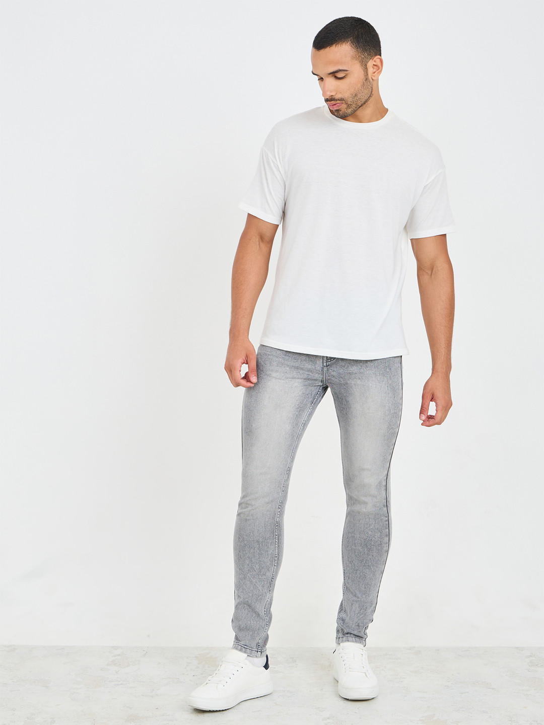 Styli Men Acid Wash Skinny Fit Jeans