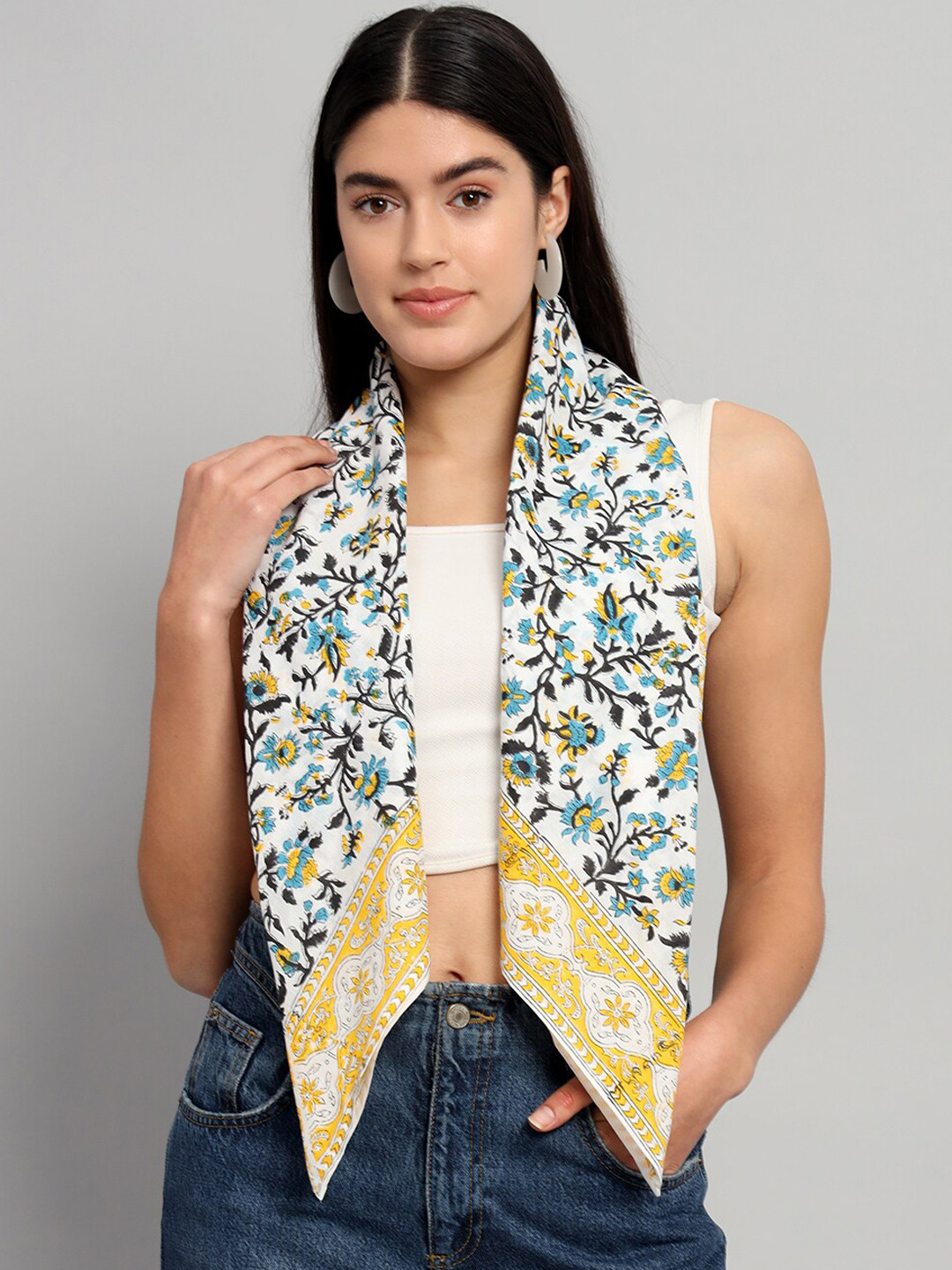 Women's Scarves Zara Floral Print Scarf Silk Scarf Ladies