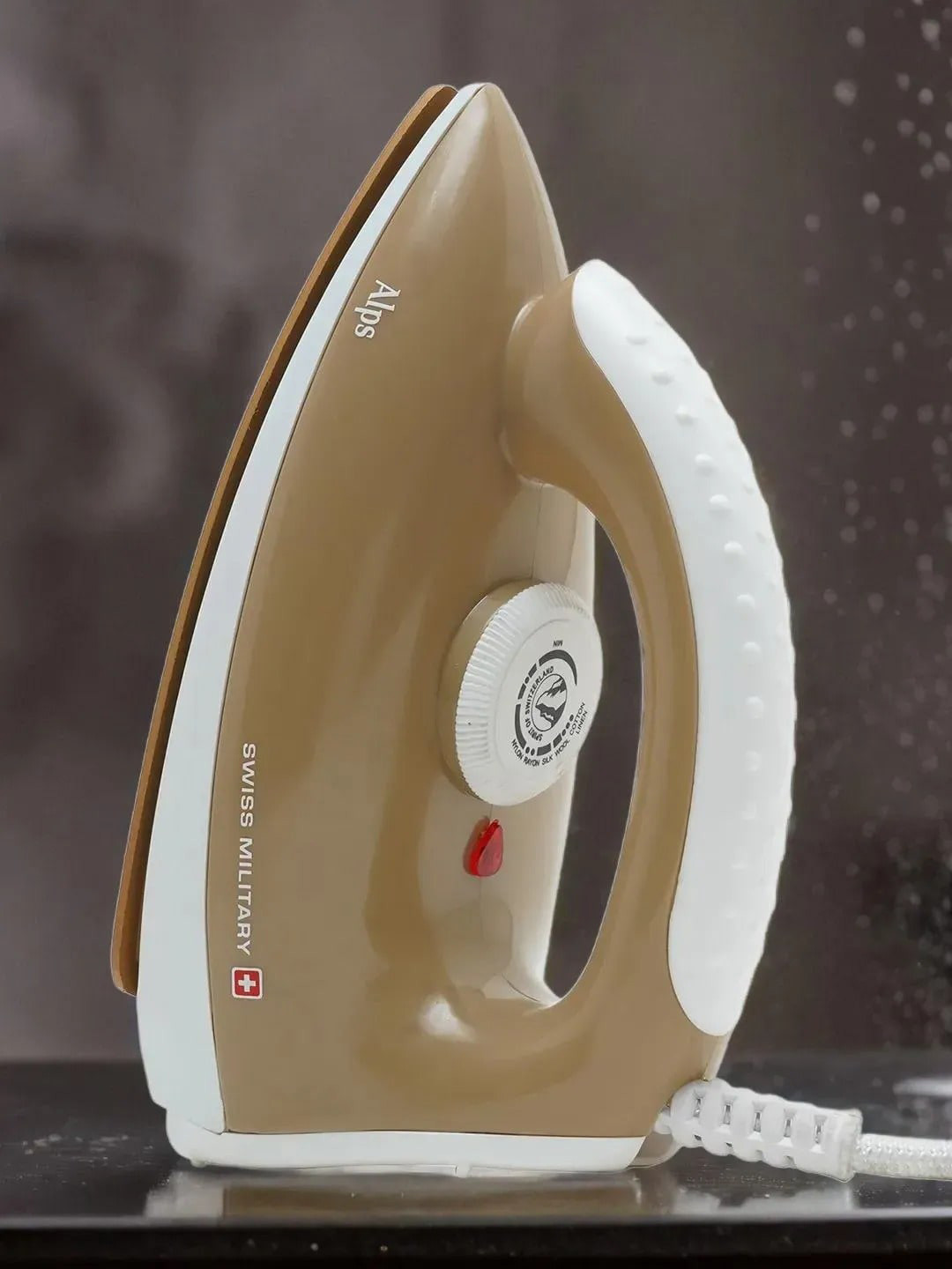 SWISS MILITARY Alps White & Brown Dry Iron -1000w