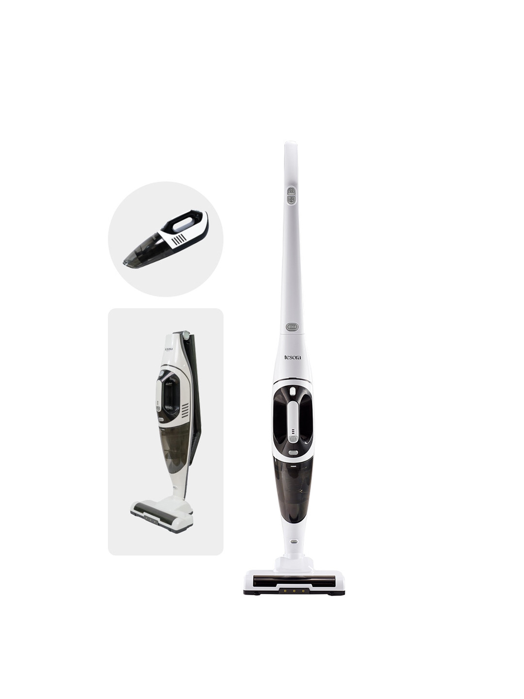 Tesora White Hypervac Convertible Hand & Floor Vacuum Cleaner-150w