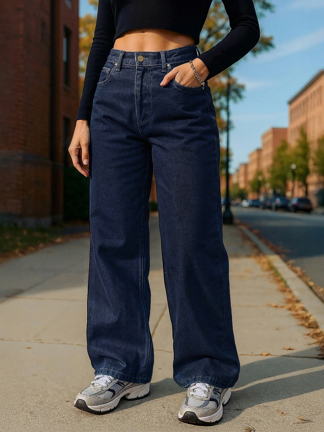 Bewakoof Women Straight Fit High-Rise  Baggy Jeans
