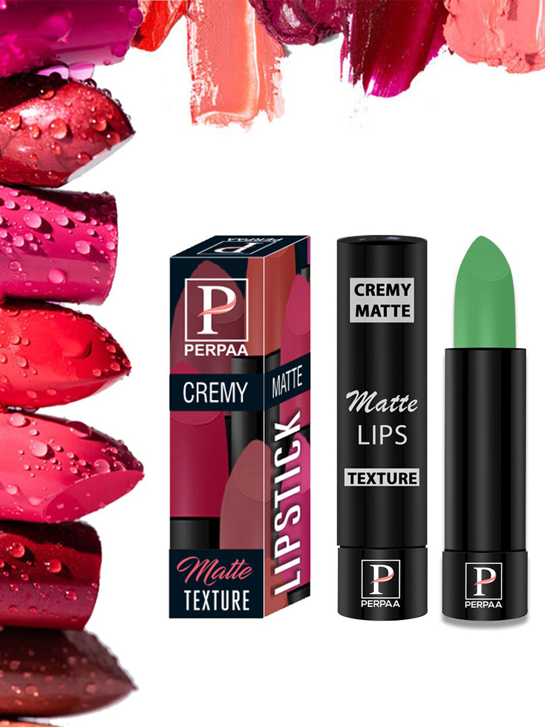 PERPAA Set of 3 Cremy Matte Long Lasting Lipstick with Jojoba Oil - Shade 110-305-96