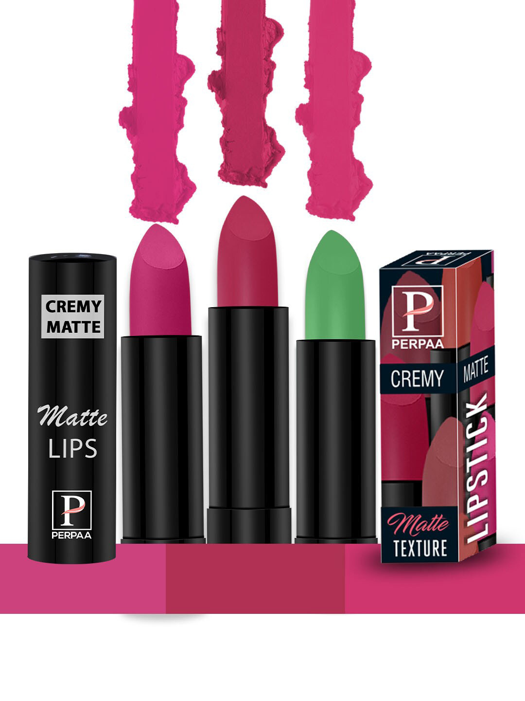 PERPAA Cremy Matte Set Of 3 Texture Long Lasting Lipstick - 3.5g Each - 71-305-92